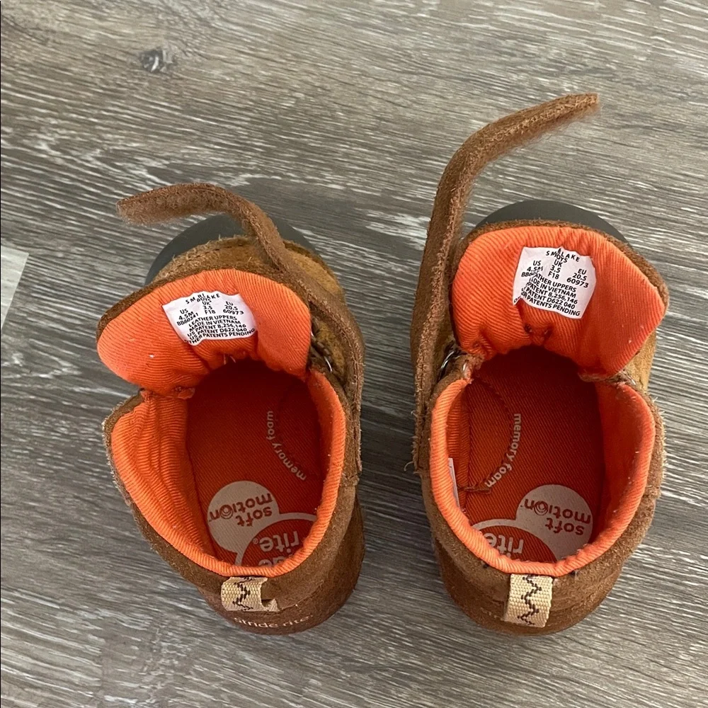 Stride Rite Size 4.5 Brown Suede Toddler Boots